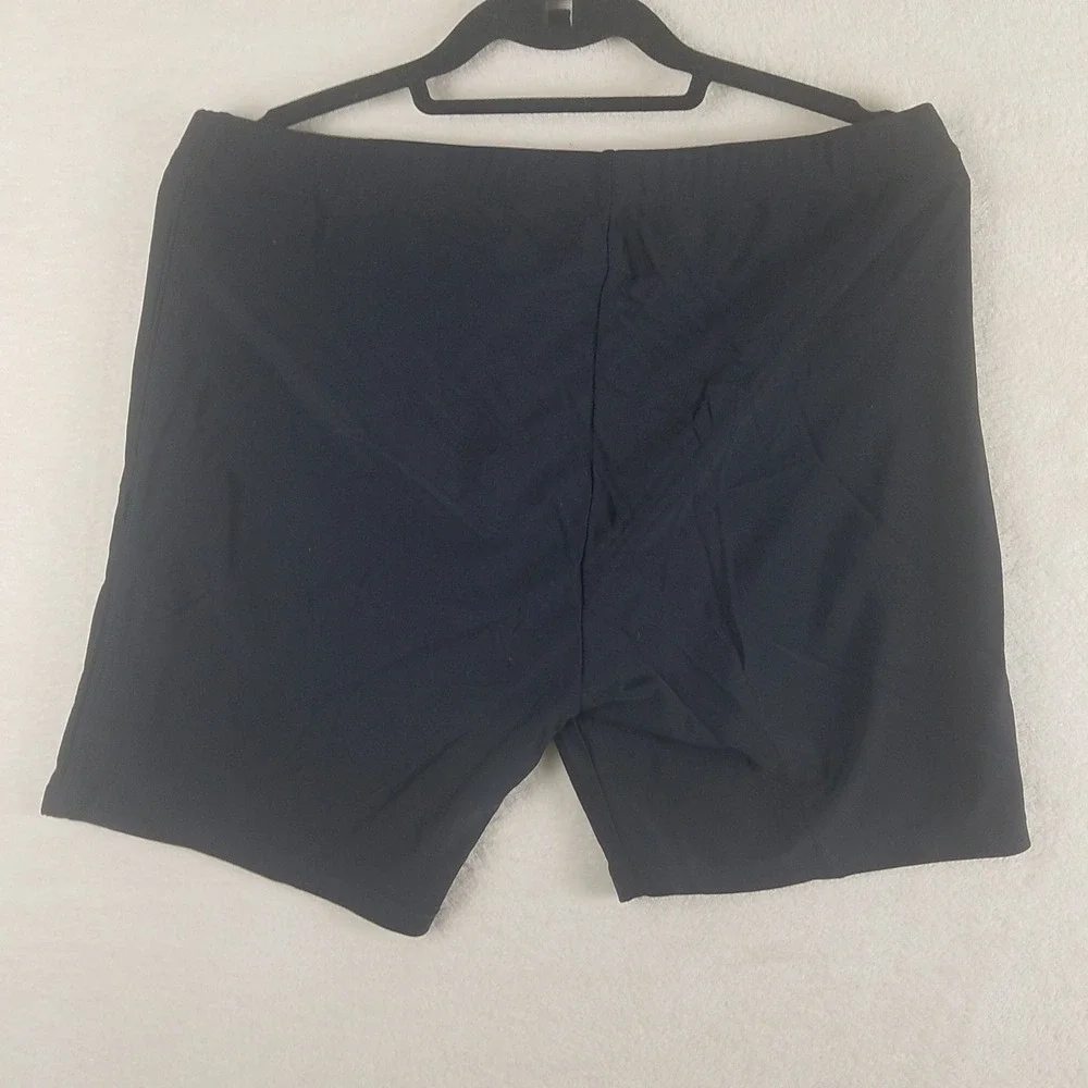 Baleaf Mens Black Athletic Training Shorts Size 2XL Drawstring Shiny Spandex